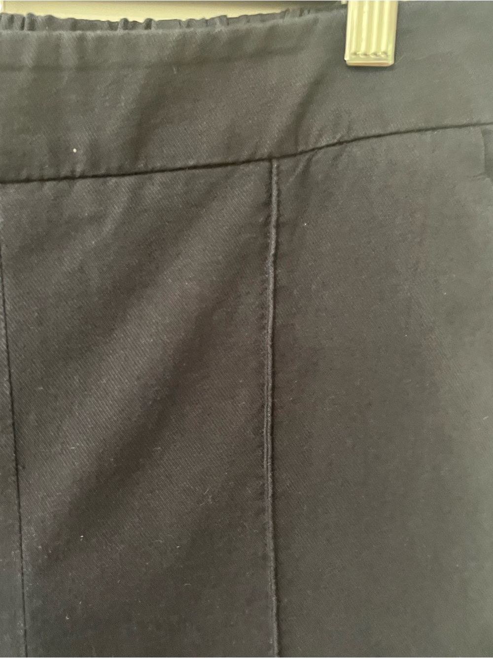 Vince 100% Cotton Navy Pintuck Pull-On Cropped Pants S Petite - Picture 6 of 9